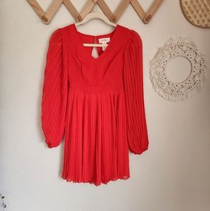 Jessica Simpson Red Pleated Mini Dress NWT Size XS
